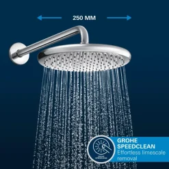Grohe Precision Thermostat Perfect inbouw douchesysteem met Vitalio Comfort 250 hoofddouche rond Chroom