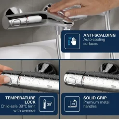 Grohe Thermostatische Badkraan Precision Trend Chroom 15 cm