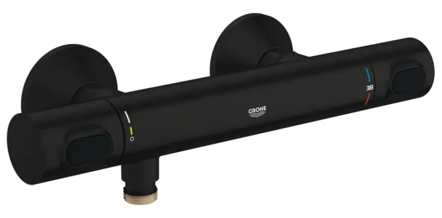 Grohe thermostatische douchekraan Precision Flow mat zwart 15 cm