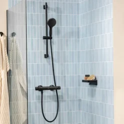 Grohe thermostatische douchekraan Precision Flow mat zwart 15 cm