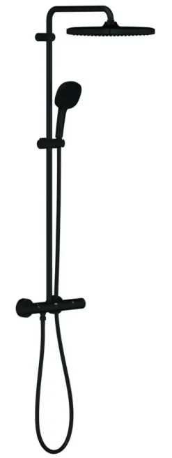 Grohe Vitalio Comfort 250 douchesysteem met thermostaatkraan mat zwart