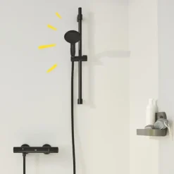 Grohe Vitalio Start doucheset Precision Start met thermostaatkraan mat zwart
