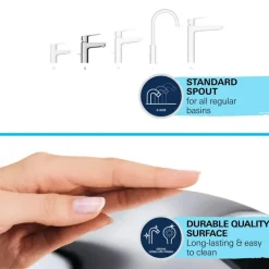 Grohe wastafelkraan Start edge S-size QuickFix chroom