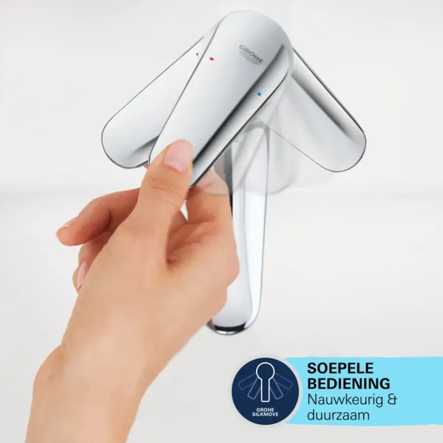 Grohe Wastafelmengkraan Start L-Size met waste Mat Zwart