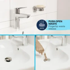 Grohe Wastafelmengkraan Swift S-size Push Open Chroom