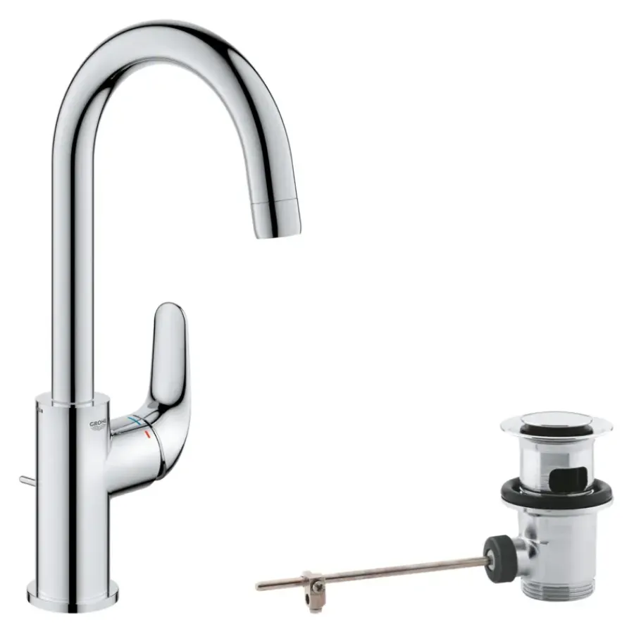 Grohe Wastafelmengkraan Swift L-size met Waste Chroom