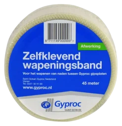 Gyproc wapeningsband zelfklevend wit 45 meter 50 mm