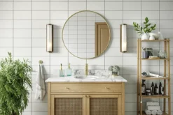 Haceka badkamerspiegel Deco geborsteld goud Ø 80 cm rond