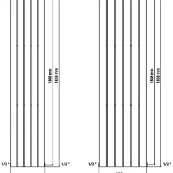 Haceka designradiator Negev wit 1838 mm x 340 mm