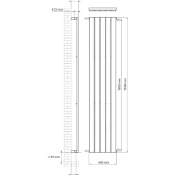 Haceka designradiator Negev wit 1838 mm x 340 mm