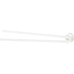 Haceka Kosmos dubbele handdoekhouder mat wit metaal 46 cm