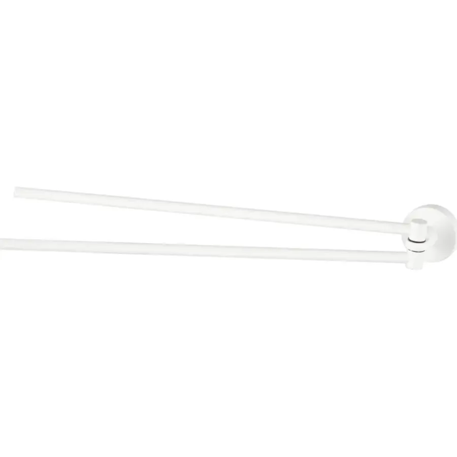 Haceka Kosmos dubbele handdoekhouder mat wit metaal 46 cm