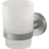 Haceka Kosmos enkele tandenborstelhouder beker glas RVS