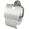 Haceka Kosmos toiletrolhouder met klep RVS look geborsteld mat