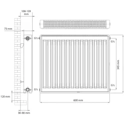 Haceka paneelradiator Imago Una 400 mm x 600 mm