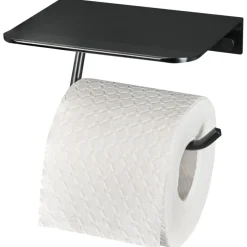Haceka toiletrolhouder Redefine wandmontage metaal mat zwart
