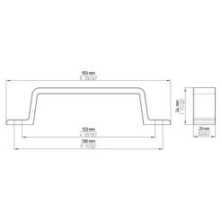 Siro Handgreep Amelie aluminium 150mm