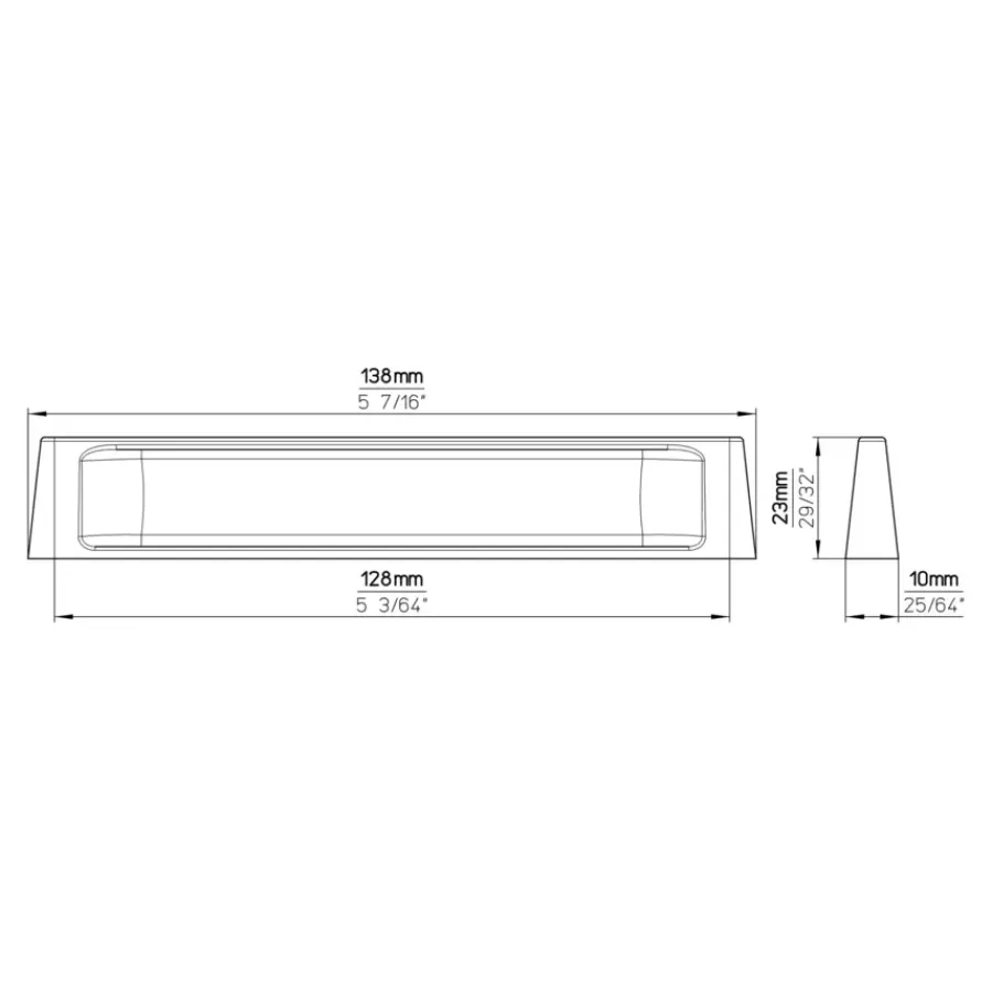 Siro Handgreep Damla zwart 128mm