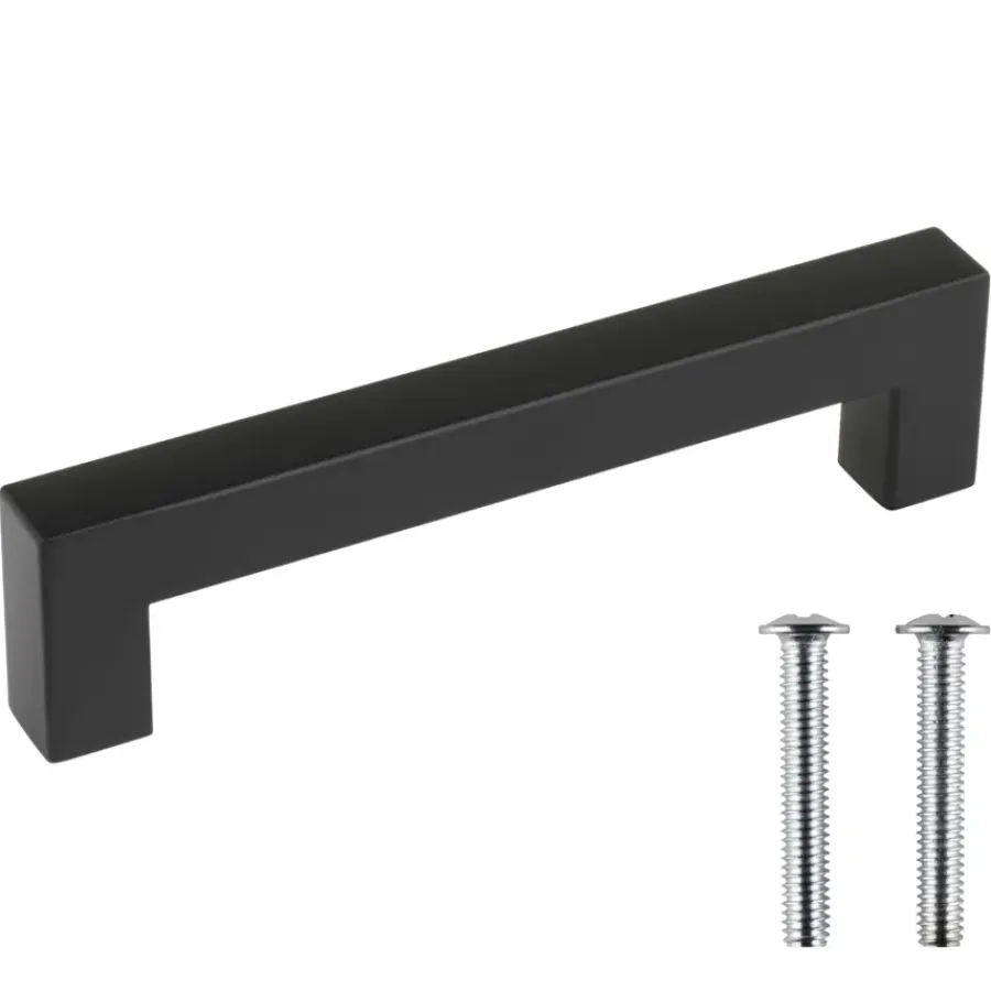 Geen Handgreep Eddy zwart RVS 128 mm