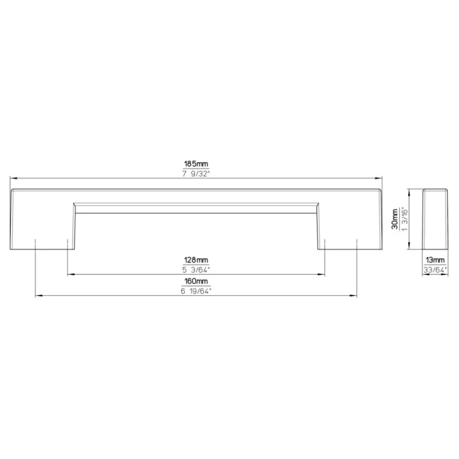 Siro Handgreep Fien RVS look 160mm