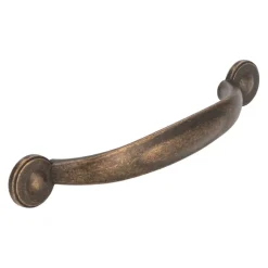 Siro Handgreep Fleur messing antiek 96mm
