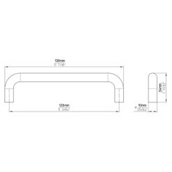 Siro Handgreep Julie wit 128mm