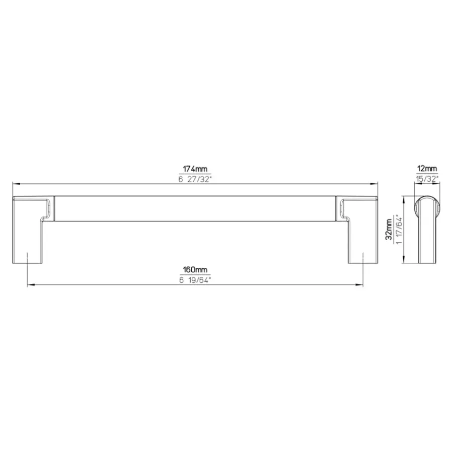 Siro Handgreep Kenny zwart 160 mm