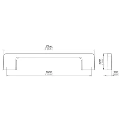 Siro Handgreep Wendy vermessingd 160mm