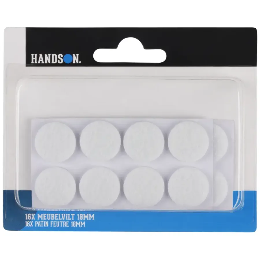Handson anti krasvilt Ø18 mm wit 16 stuks
