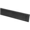 Handson brievenbusklep met borstel PVC bruin