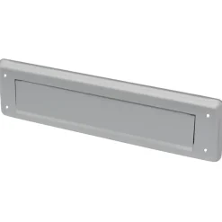 Handson brievenbusklep met borstel aluminium