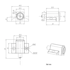 Handson drukcilinder oplegslot wit
