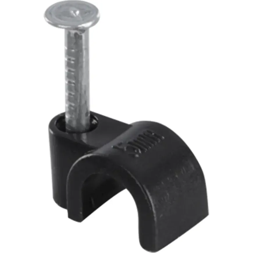 Handson kabelclip Rond Zwart 5mm 25 Stuks