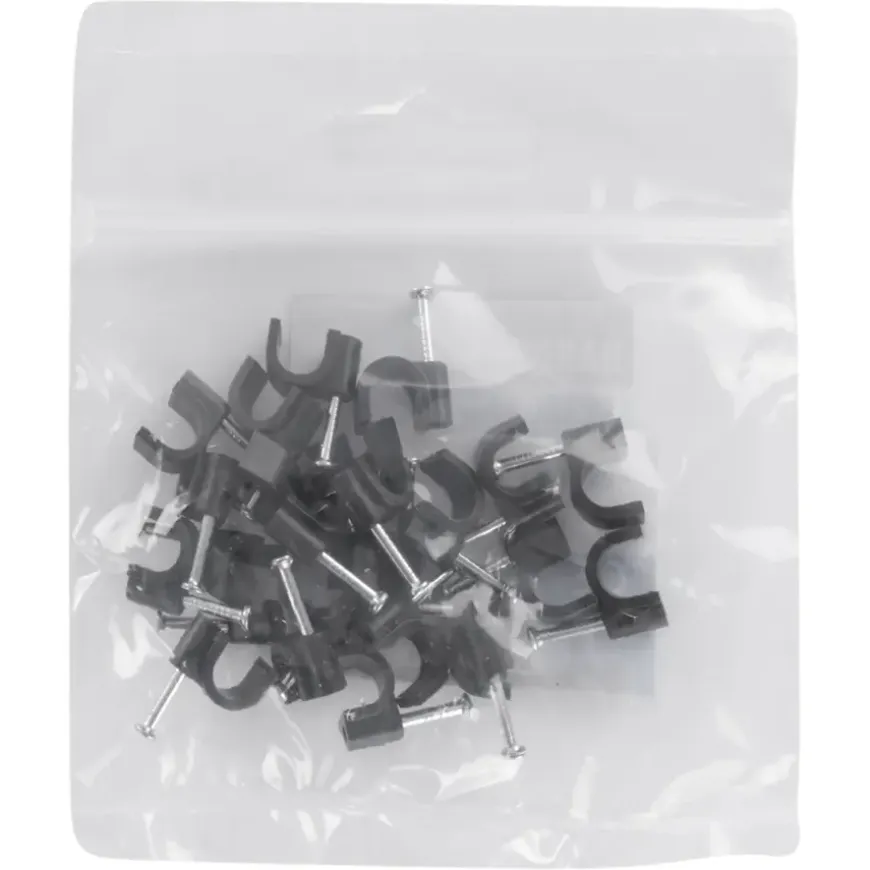 Handson Kabelclips Rond Zwart 7mm 25 stuks