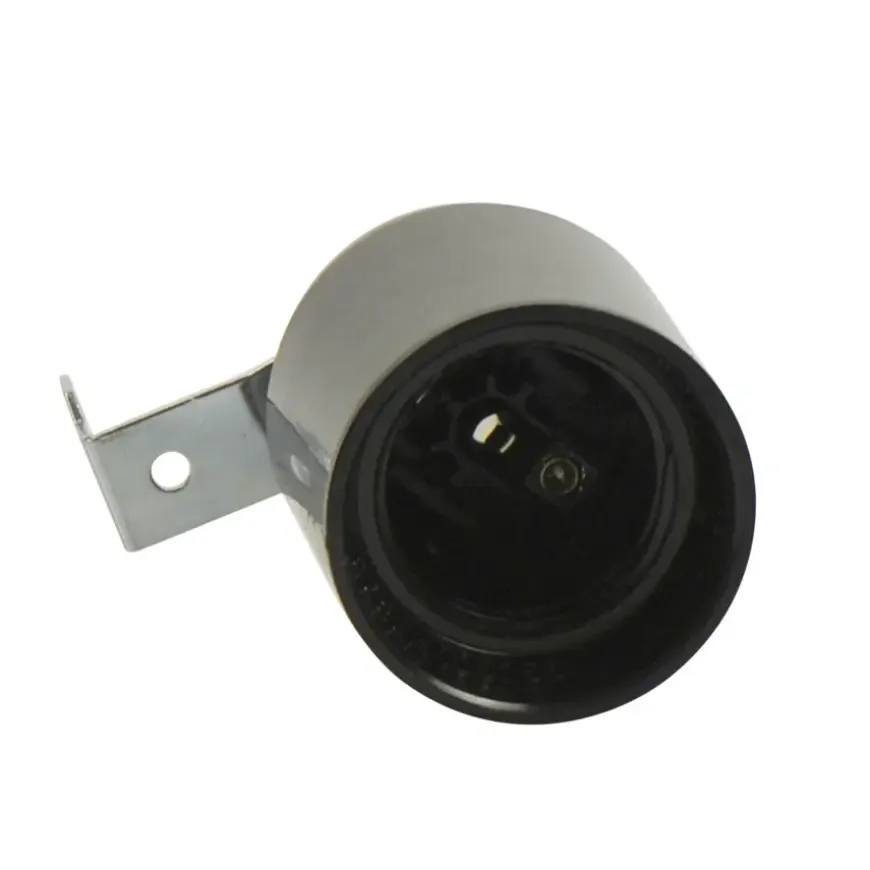Handson lampfitting E27 haakse beugel zwart