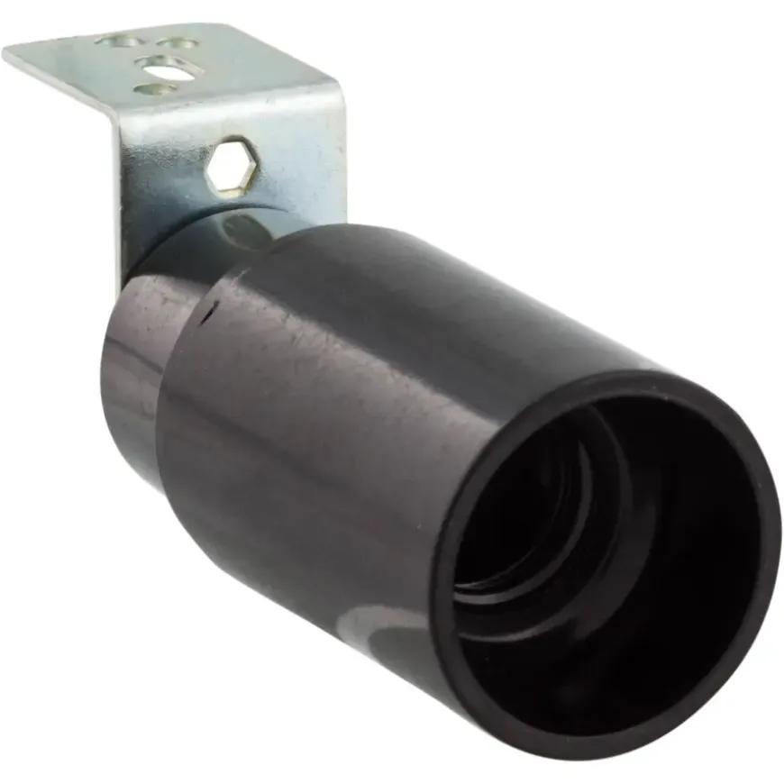 Handson lampfitting E14 haakse beugel zwart