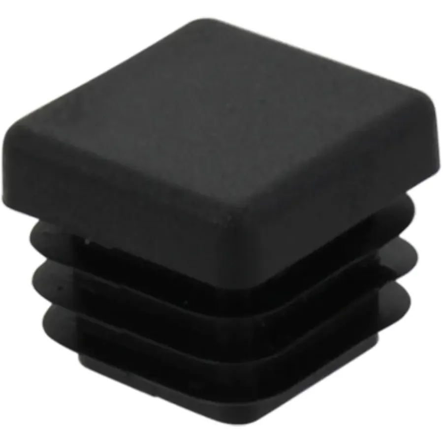 Handson meubeldop vierkant 20x20 mm zwart 4 stuks