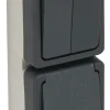 Handson opbouw combinatie stopcontact/serie schakelaar spatwaterdicht