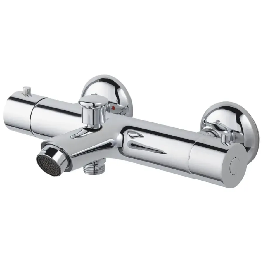 Handson Oscar thermostatische badkraan met omstelling chroom 15cm