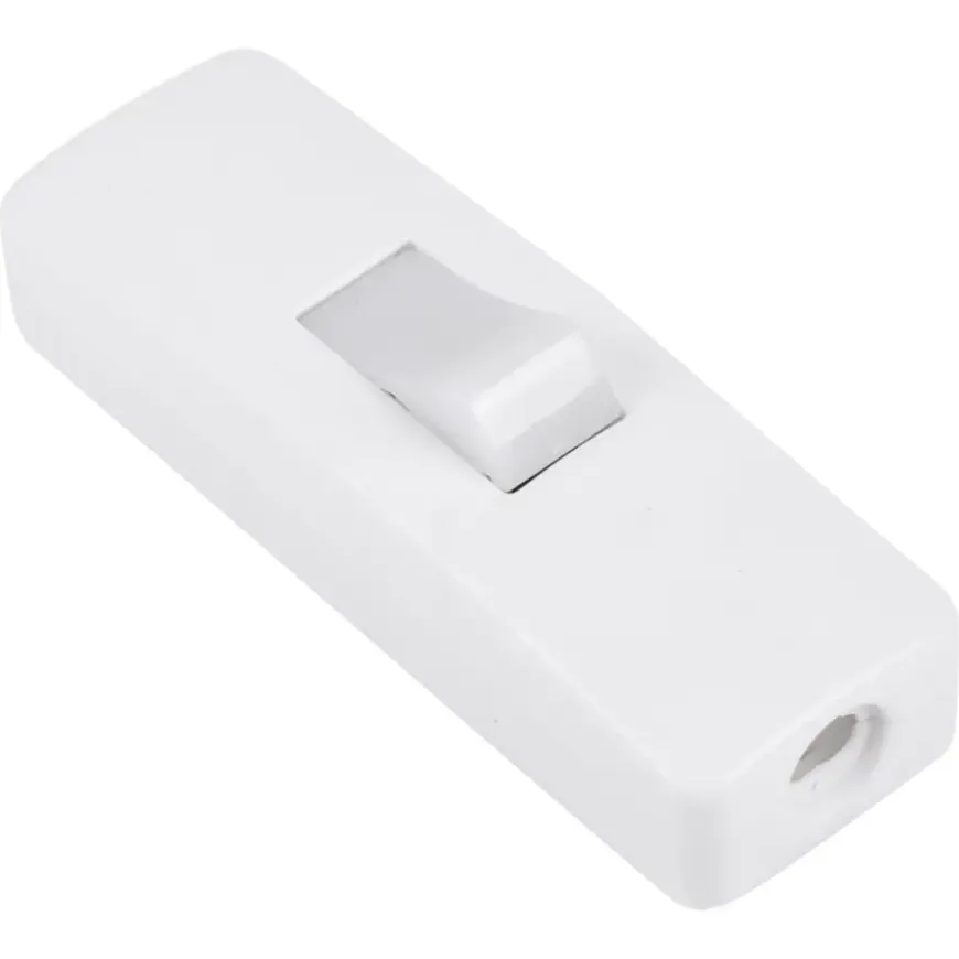 Handson snoerschakelaar met verlichting wit