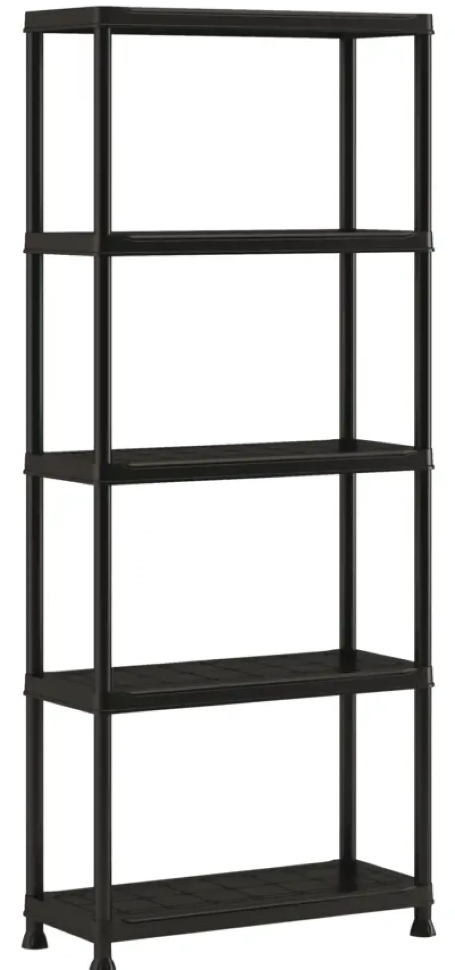 Handson stellingkast kunststof zwart 5 legborden 25 kg/legbord 176x75x32 cm