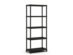 Handson stellingkast kunststof zwart 5 legborden 50 kg/legbord 187x80x40 cm