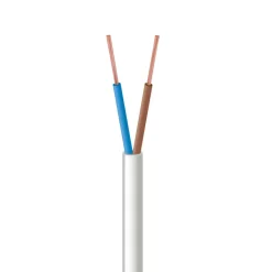 HANDSON Stroomkabel plat 2x0,75 mm² 20 Meter Wit