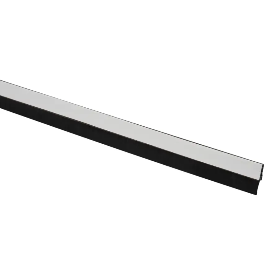 Handson tochtstrip aluminium 93 cm met borstel bruin