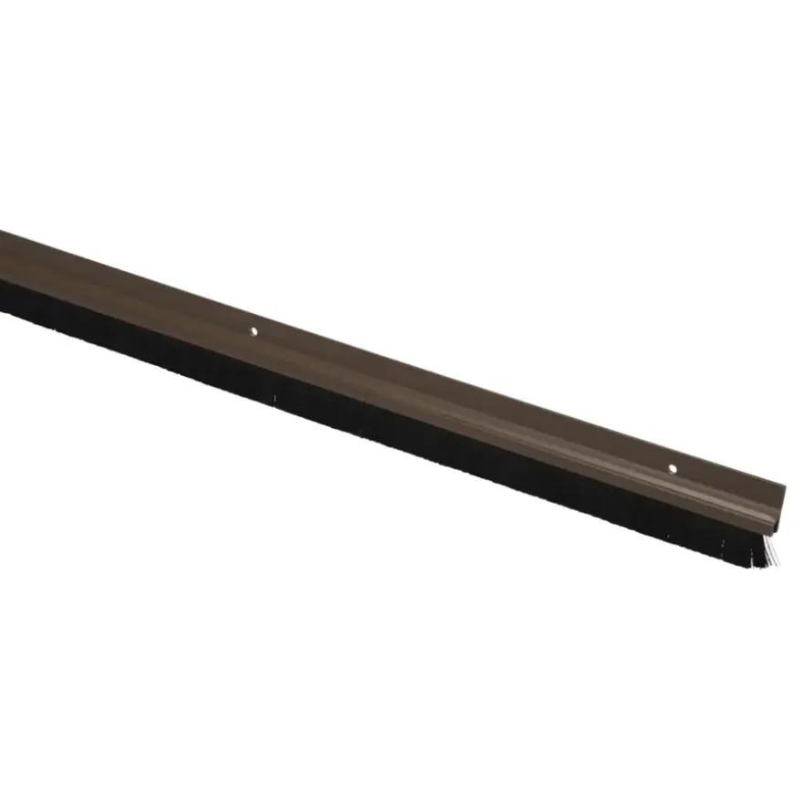 Handson tochtstrip kunststof 93 cm met borstel bruin