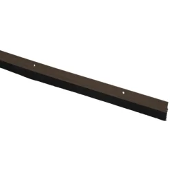 Handson tochtstrip kunststof 93 cm met borstel bruin