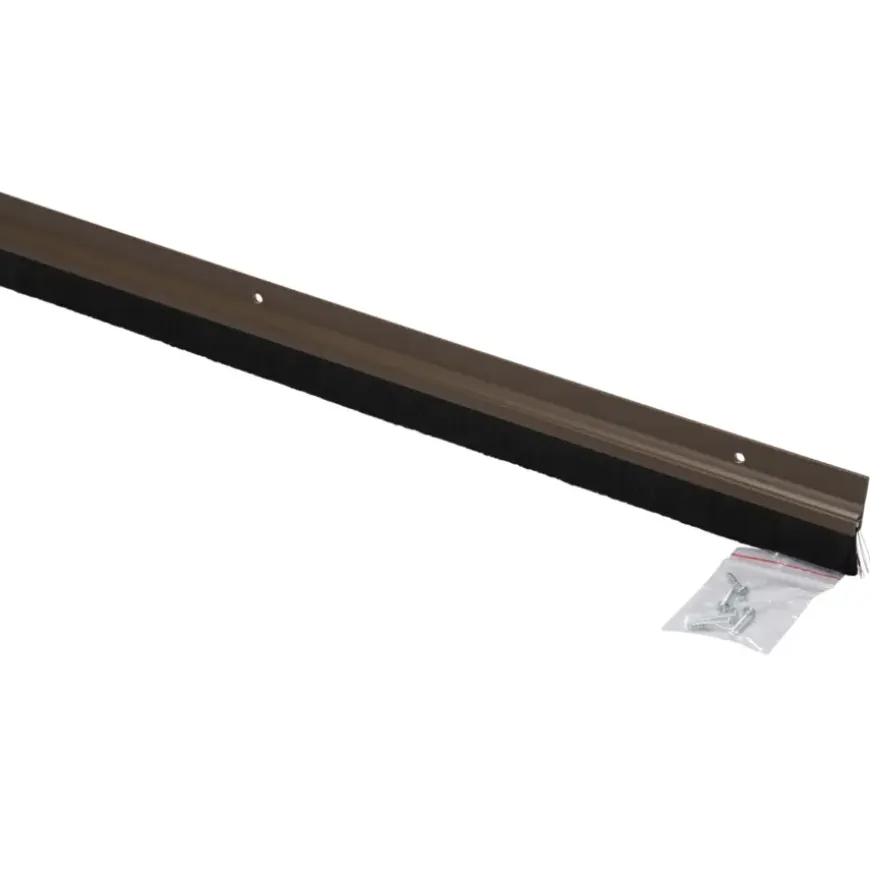 Handson tochtstrip kunststof 93 cm met borstel bruin