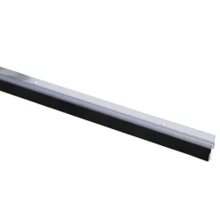 Handson tochtstrip transparant kunststof 93 cm met zwarte borstel