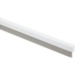 Handson tochtstrip wit aluminium 93 cm met grijze borstel