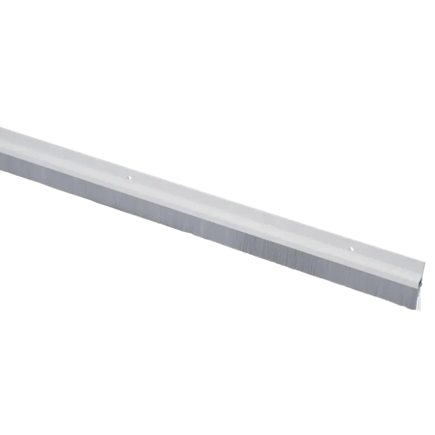 Handson tochtstrip wit kunststof 93 cm met grijze borstel